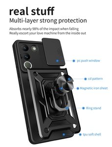 Offre Spéciale fenêtre coulissante pleine caméra lentille porte-anneau de protection étui de téléphone portable pour Vivo V29e Y200 S16 Pro V27e - Product Image 5