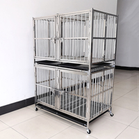 Vente flash - Cage à chien robuste et écologique en acier inoxydable, grande taille, avec motif animalier, pour chiens, toutes saisons