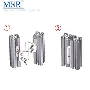 China Fabrikant Rohs Odm Zilver 3258 4045Mm 4 Gat Verborgen Aluminium Cnc Scharnier Voor Machine Werkbank 3040 2550 3045 4045 - Product Image 4