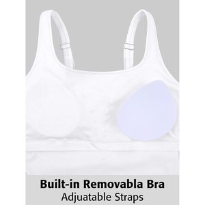 Débardeur de maternité froncé sur le côté FOXA pour femme, bretelles réglables, sans manches, respirant, idéal pour le yoga et l'entraînement pendant la grossesse - Product Image 5