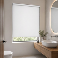 Stores à enroulement pour baies vitrées, en tissu doux, élégant et chaud, avec chaîne manuelle, couleur et taille personnalisables, pour l'ombrage solaire