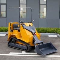 Mini chargeuse sur pneus avec livraison gratuite, moteur diesel Kubota 25 ch, débit hydraulique élevé, boîte de vitesses de chargeuse sur pneus, godet de 0,4 m3