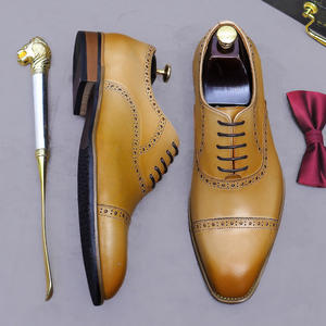 Chaussures habillées Derby élégantes Chaussures pour hommes fabriquées à la main Conçues par des professionnels Cuir véritable Chaussures de costume formelles - Product Image 3