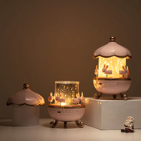 Lampe de nuit LED rotative en forme de carrousel de Lapin, projecteur de ciel étoilé, cadeau de Noël et d'anniversaire pour chambre d'enfant