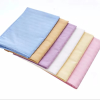 Tissu de drap de lit en satin à rayures Hilton 60S 40S CVC 0,4 cm, 250TC, polycoton, 1 cm 2 cm de large, en coton, style luxe simple