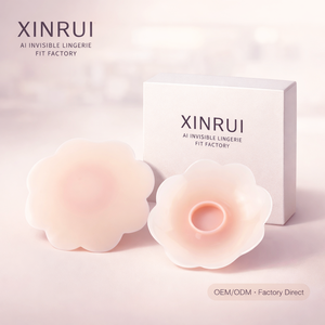 Cubrepezones <span class=keywords><strong>de</strong></span> <span class=keywords><strong>Silicona</strong></span> XINRUI con Diseño Floral, sin Pegamento, Ajuste Natural para Comodidad Diaria - Product Image 1