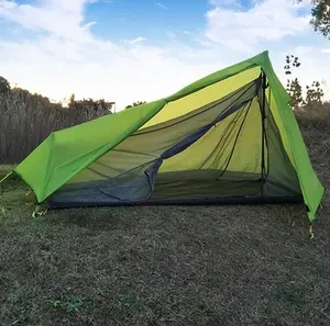Light Weight 1 Person Outdoor Ultralight Camping Tent 3 Season Professional 20D Silnylon Rodless Tent