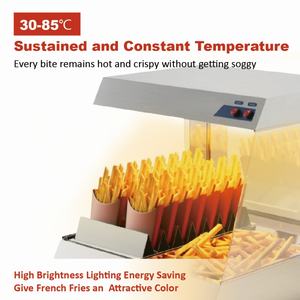 Estación de Trabajo de Acero Inoxidable para Papas Fritas, Exhibidor de Papas Fritas con Calefacción, Marca China de Renombre - Product Image 3