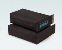Sac en papier kraft noir avec valve pour l'emballage de poudre de pigment de noir de carbone, sac industriel opaque