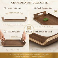 Plateau à thé rectangulaire moderne et minimaliste en bois de noyer, multifonctionnel, pour usage domestique, idéal pour la cuisson du pain, modèle de bureau 32