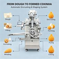 Machine à Coxinha Multifonctionnelle, Équipement de Traitement de Coxinha Brésilienne Fourrée au Poulet et au Fromage, Production Réglable