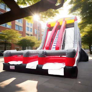 Chine Usine Grand Commercial Gonflable Dry Slide Bouncer Backyard Bounce House Grandes glissières gonflables doubles à vendre - Product Image 1