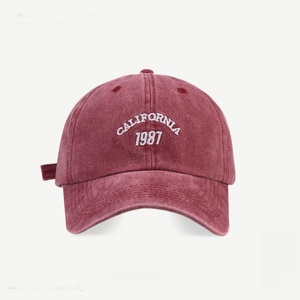 Gorra de Béisbol Azul Estilo Dad Hat, con Logotipo Personalizado, Lavada, con Letras Vintage Bordadas, de 6 Paneles, Sin Estructura, Desgastada - Product Image 4