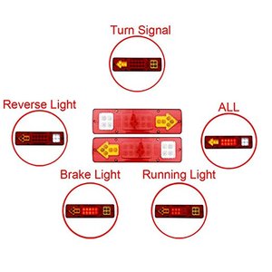 Venta caliente 12-24V luz trasera de camión rojo ámbar blanco LED impermeable señal de giro Indicador de marcador lateral para triciclos nuevo - Product Image 3