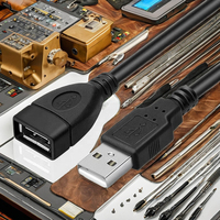 OEM kabel USB kecepatan tinggi, kabel 1.8M silikon Pin 6 Pin untuk komputer 2,1a 180 derajat PC Terbatas