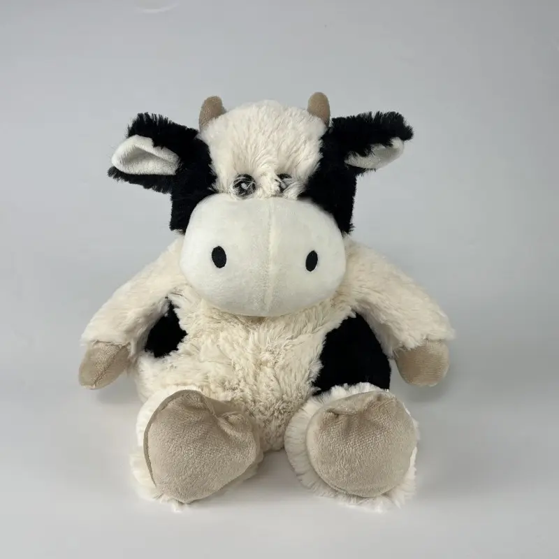 Cute Super Soft Cow Stuffed Animal Toys Flaxseed Filling Plush Toys for Gifts