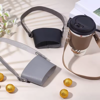 Housse de tasse thermique d'été en cuir PU durable pour thé au lait et café, surface lisse, manchon de tasse personnalisé