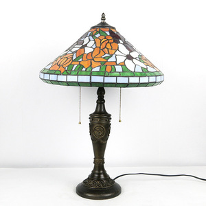 Lightslighting 16 inch kính màu bàn đèn Jewel lightslighting gỗ gụ Đồng bảng đèn - Product Image 4
