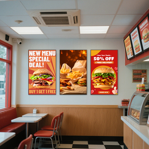 4K Ultra-HD Digital Menu <strong>Board</strong> for Retail Stores Switchable in Portrait and Landscape Mode Restaurant Advertising <strong>Display</strong> System - Product Image 5