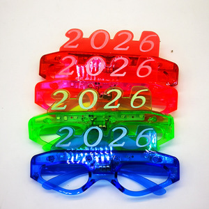Bán buôn Đảng ủng hộ Nguồn cung cấp năm mới quán rượu Câu lạc bộ thanh phụ kiện sáng nhấp nháy neon ánh sáng lên Glow 2026 đầy màu sắc <span class=keywords><strong>LED</strong></span> kính - Product Image 2