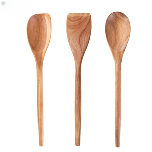 Juego de 3 Utensilios de Cocina de Madera de Teca con Cucharas, Resistentes al Calor, Aptos para Lavavajillas, Diseño Japonés y Coreano - Product Image 4
