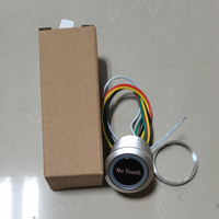Saklar Keluar Tanpa Sentuh Tahan Air Sensor Induksi Tipe Pelepas Tombol Keluar Kontrol Akses DC12V/24V Dengan LED
