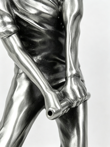 Trophée en métal personnalisé, statue de golfeur en argent étain, sculpture de corps entier, récompense pour champion sportif - Product Image 5