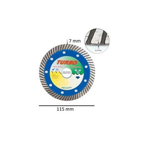 Disco diamantato Turbo 115 x 2,2 mm a bordo continuo per taglio di pietra, ceramica e marmo - Product Image 3