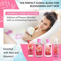 Perlengkapan Mandi Ukuran Perjalanan 3 Fl Oz Aroma Camellia dan Bunga Sakura Jepang Melembapkan & Menenangkan Set Spa Rumahan Body Lotion