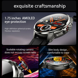 New Android Smart Watch 4G Round Screen 3+32GB Memory <b>Camera</b> WiFi GPS NFC AMOLED Video Call Watch With Sim Card Smart Watch H99 - Product Image 2