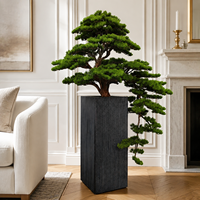 Bonsaï artificiel en pin personnalisé |   Bonsaï d'intérieur artificiel avec pot pour hôtels, bureaux, restaurants et design d'intérieur commercial