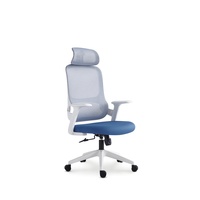 Chaise de bureau ergonomique JOHOOFURNITURE avec appui-tête, cadre blanc, directement de l'usine, pour bureau, coussin épais confortable