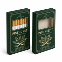 Caja de Papel Personalizada Profesional y Colorida para Cigarros de Tabaco, con Tapa Abatible y Logotipo en Relieve para Empaque de Marca