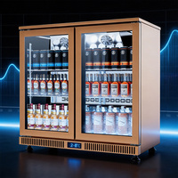 Réfrigérateur à bar portable CE/RoHS personnalisé à 2 portes, refroidisseur de bière, réfrigérateur à vin professionnel, réfrigérateur commercial de hauteur de comptoir pour bar