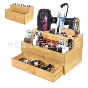 Wooden Cosmetic Organizer With Drawers Natural Wood Color Desktop Storage <b>Box</b> For Bathroom <b>Makeup</b> Tools - Product Image 3