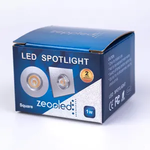 Kotak kertas logo kustom untuk lampu kotak kemasan lampu sorot LED kertas bergelombang lipat kecil mewah