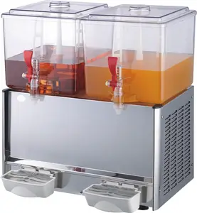 Dispensador exprimidor de vidrio de 20l x 2, dispensador comercial de agua para beber