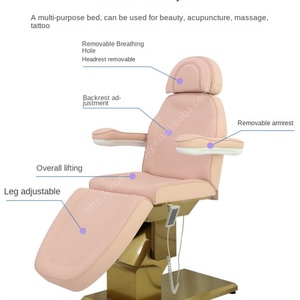 KISEN Modern Massage Lash Beauty <b>Table</b> Cosmetic Head Spa Bed Electric 1/2/3 Motor Facial Spa Beauty Salon Massage Bed - Product Image 6