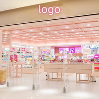 Nouveautés MS Display : Kiosque de présentation de cosmétiques en bois éco-responsable avec éclairage LED, vitrine moderne pour salle d'exposition, à vendre