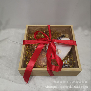 Caja de bambú rectangular de 6 pulgadas de alto con tapa de vidrio, caja de regalo hecha a mano para almacenamiento de artesanías - Product Image 4