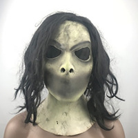 Masque de clown d'Halloween amusant, masque de clown à grande bouche avec cheveux rouges, horreur effrayante avec perruques, masque de clown tueur en latex effrayant d'anime