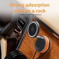 Support de téléphone portable à charge sans fil 15W pliable à 360° °   Support de téléphone magnétique rotatif à ventouse avec fonction de charge et de maintien