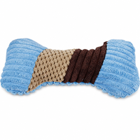Jouet à mâcher en peluche couineur en forme d'os en polaire de maïs pour chiens et chats, coussin molaire pour le nettoyage des dents, classique et populaire