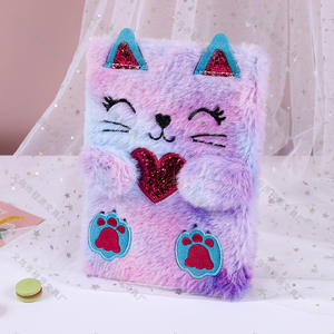 <span class=keywords><strong>Livre</strong></span> en peluche de chat <span class=keywords><strong>d</strong></span>'<span class=keywords><strong>amour</strong></span> transfrontalier Cahier en peluche <span class=keywords><strong>populaire</strong></span> en gros Journal de récompense des étudiants Manuel A5 - Product Image 2
