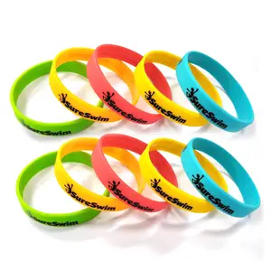 Factory Custom Logo Size Rubber Bracelet With Customize Glitter Silicone Bracelets 4mm Bracelet