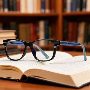 แว่นสายตาสำหรับเด็ก TR90เรย์สีฟ้าใสสีชมพูฟ้าใสแบบเสียบแขนดีไซน์ใหม่ - Product Image 1