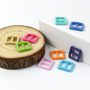 Meetee-Hebilla de ajuste de <span class=keywords><strong>10mm</strong></span>, accesorios de material plástico de color blanco y negro, correa de bolsa de tres velocidades, hebillas trideslizantes - Product Image 4