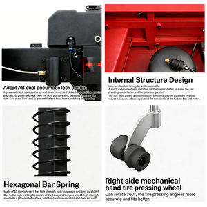 Machine professionnelle de démontage de pneus de voiture avec bras d'assistance double, brise-boudin 3000 kg, pour jantes de 12 à 24 pouces, largeur maximale de roue 980 mm - Product Image 5