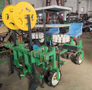 ציוד חקלאי 35-50hp טרקטור רכוב 2 שורות seturing בצל טמוטו תות תות שתלים מכונת שתילה - Product Image 5