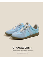 Sneakers unisexes en daim, lacets, style rétro vintage, semelle fine, légères, chaussures décontractées, mode, chaussures de sport